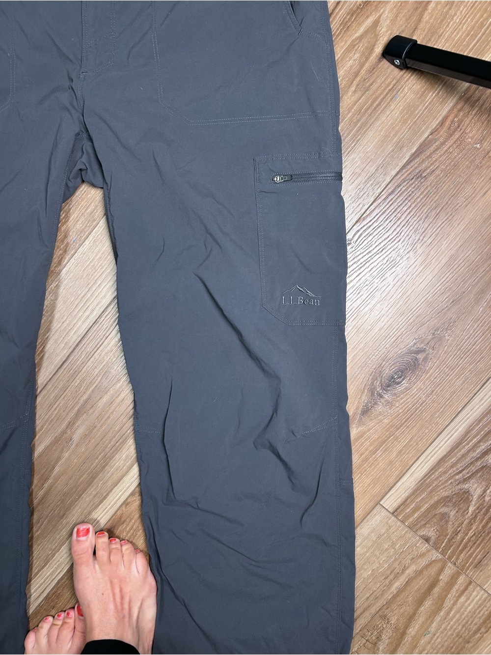 LL Bean men’s crests water resistant hiking pants size 35x34 HEMMED nylon - Picture 5 of 8